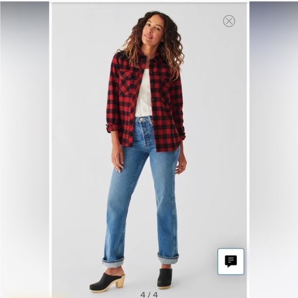 FAHERTY Women’s Daly Buffalo Plaid Cotton Flannel Shirt Jacket Shacket - Picture 3 of 7